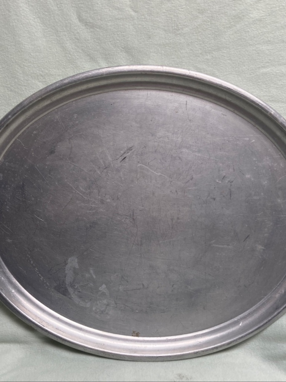 Vintage, Pewter, Oval, Large Turkey- Thanksgiving Platter 25in x 20in